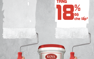Sản phẩm Sơn nội thất được cải tiến nâng cấp độ che lấp lên đến 18%, giá thành không đổi