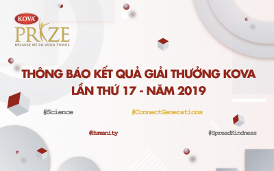 THÔNG BÁO KẾT QUẢ GIẢI THƯỞNG KOVA LẦN THỨ 17 (NĂM 2019)