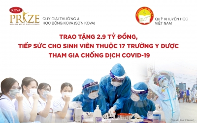 TRAO TẶNG 2.9 TỶ ĐỒNG, TIẾP SỨC CHO SINH VIÊN THUỘC 17 TRƯỜNG Y DƯỢC THAM GIA CHỐNG DỊCH COVID