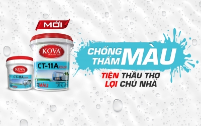 CHỐNG THẤM MÀU KOVA CT-11A COLOR CHÍNH THỨC CÓ MẶT TRÊN THỊ TRƯỜNG