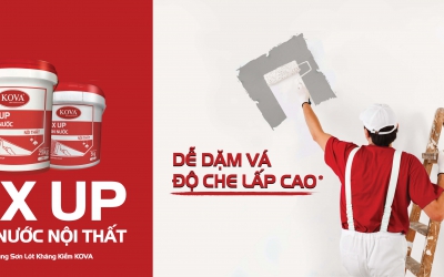 Sản phẩm Sơn nội thất được thầu thợ tin dùng với độ che lấp cao, dễ dặm vá cho quá trình thi công
