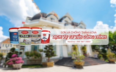 Nổi bật với hệ sản phẩm đạt chuẩn về chất lượng, độ bền, và tuyệt đối an toàn cho người thi công và sử dụng, KOVA tự hào là thương hiệu sơn Việt mang đến cho ngôi nhà bạn vẻ đẹp bền bỉ theo năm tháng.