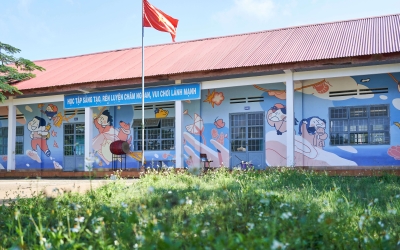 TRƯỜNG TIỂU HỌC CHƠ RÉ VÀ NHỮNG SẮC MÀU TẠO NÊN BỞI SƠN KOVA